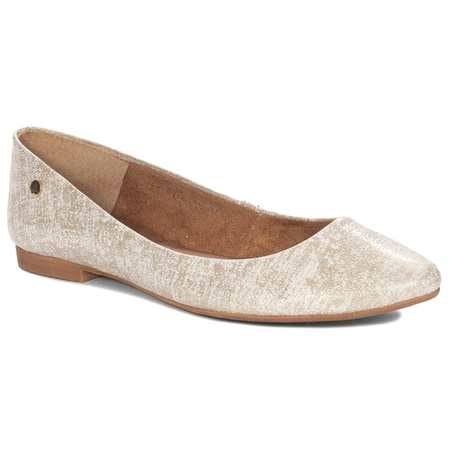 Maciejka Women's Leather White and Gold Ballerinas