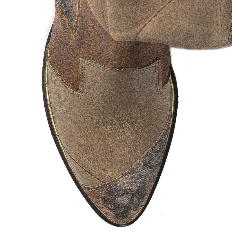 Maciejka 05640-10/00-3 Dark Beige Knee-High Boots