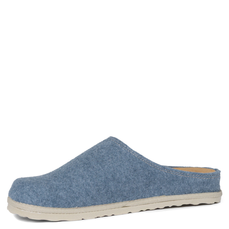 Inblu Felt Slip-On Slippers With Leather Insole Blue CS000047-BLUE