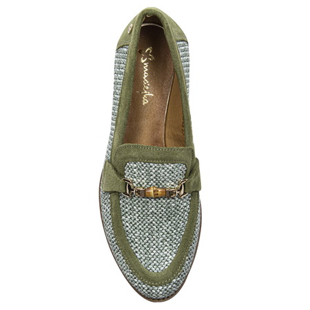 Maciejka Women's green lords leather low shoes