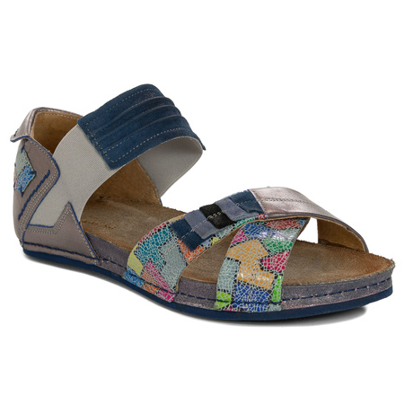 Maciejka Women's Leather Sandals Blue