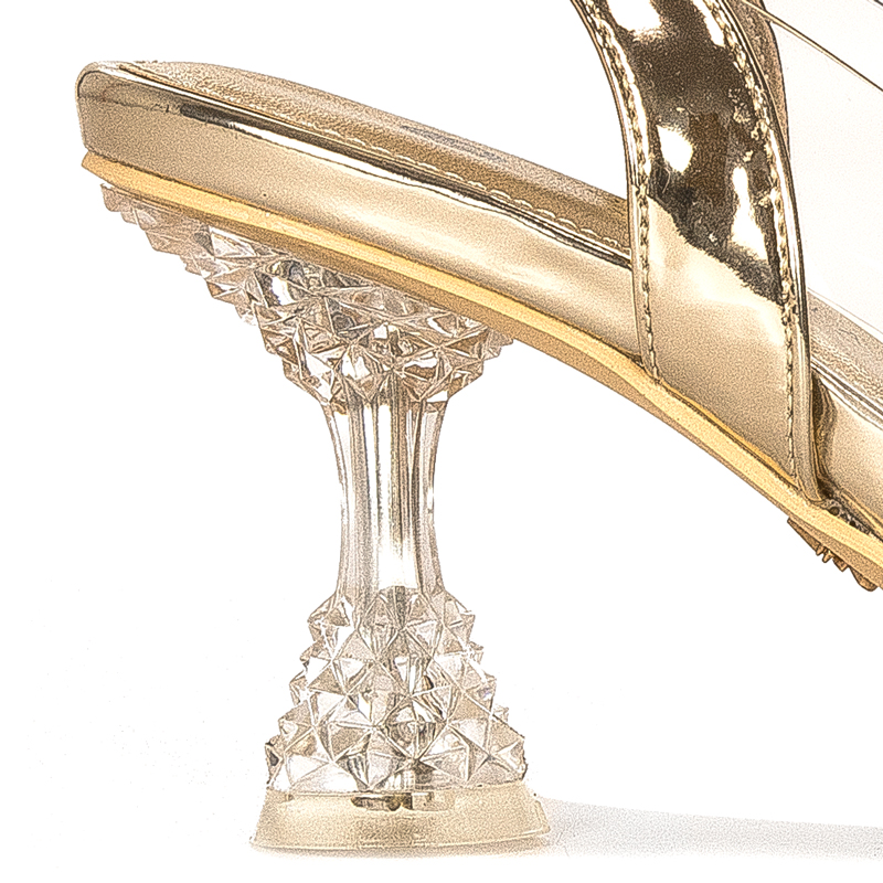 Sca'viola Women's sandals on a high heel Gold