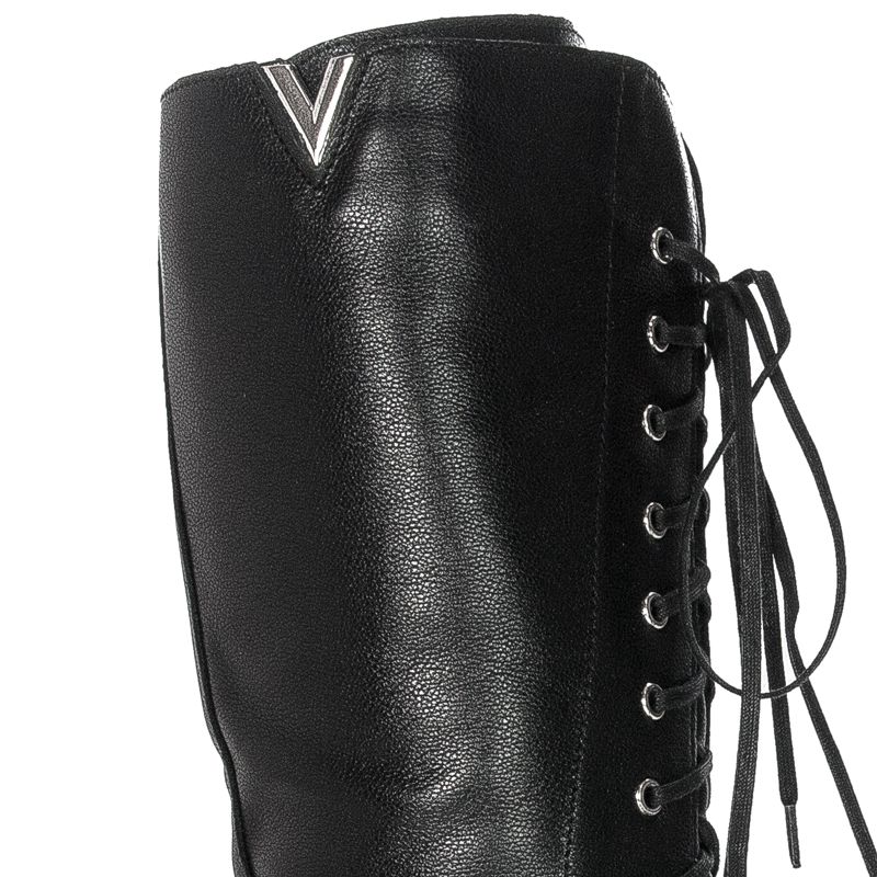 Maciejka Black Women's Lace-Up Boots