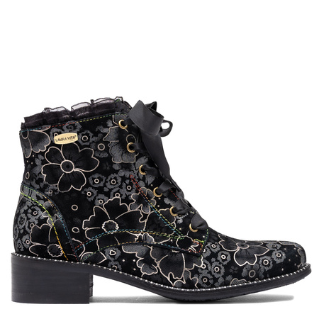 Laura Vita Women's Lace-Up Ankle Boots Acier