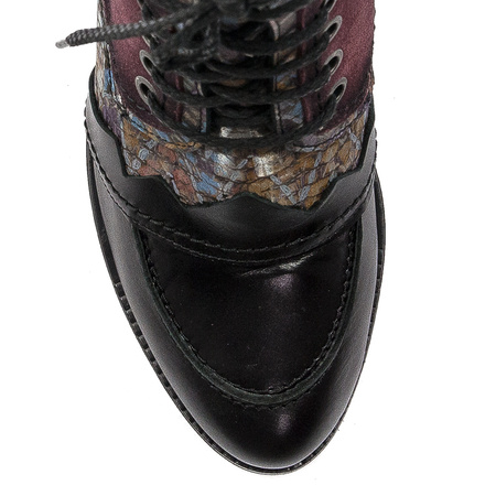 Maciejka 06140-23/00-7 Lace-up Women's burgundy Leather Boots