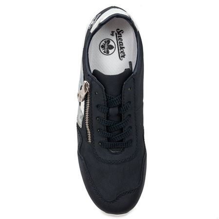 Rieker Buty damskie sneakersy Pazifik/Heaven/Silver czarne