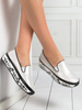 S.Barski Women's Low shoes Leather Silver
