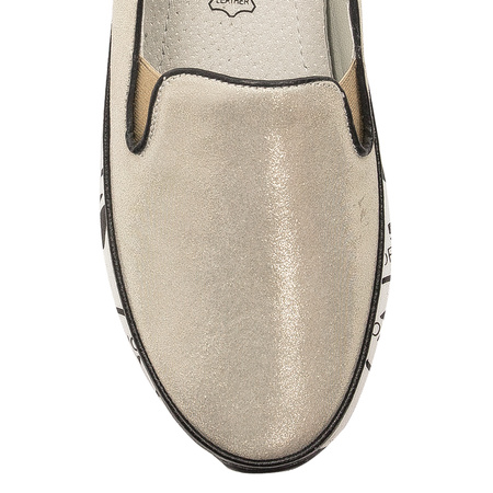 S.Barski Women's Low shoes Leather Gold