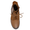 Maciejka Leather Lace-Up Boots Decorative Stitching Ankle Boots Side Zip Cognac Brown A7155-07/00-7
