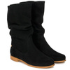 Maciejka Velour Slip-On Knee-High Boots Black 05057-01/00-6