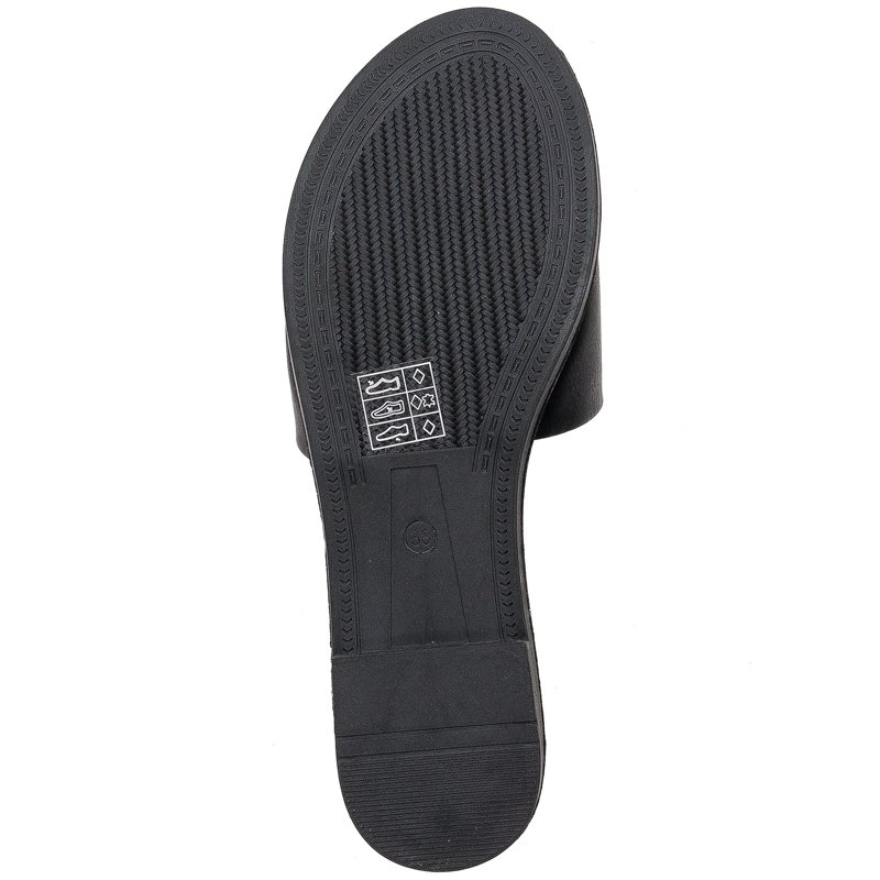 Klapki damskie Filippo Black Czarne