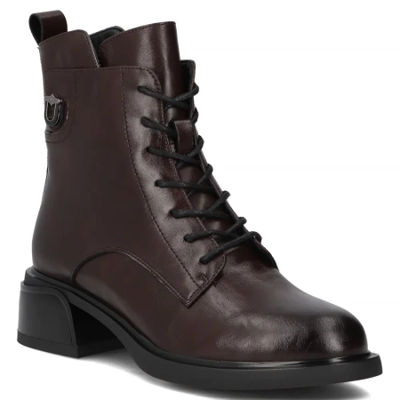 Filippo Genuine Leather Insulated Lace-Up Ankle Boots Dark Brown DBT7369-26-DBR