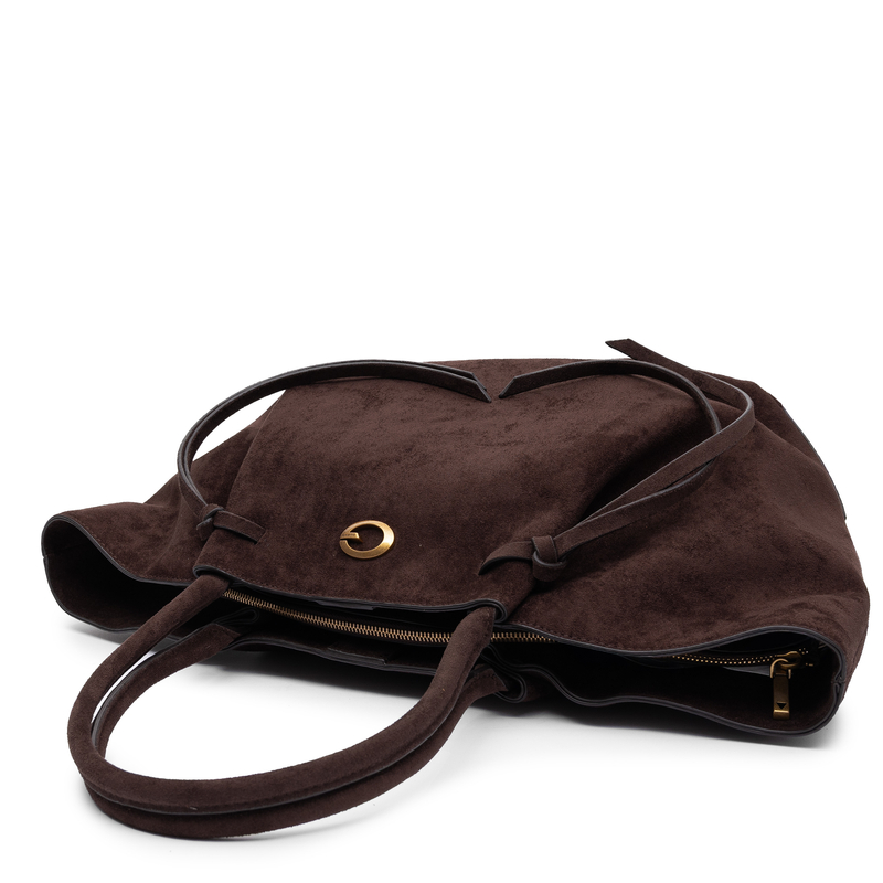 Guess Zamszowa Damska Torba Shopper Czekoladowy Brąz HWSG2237230-ESPRESSO