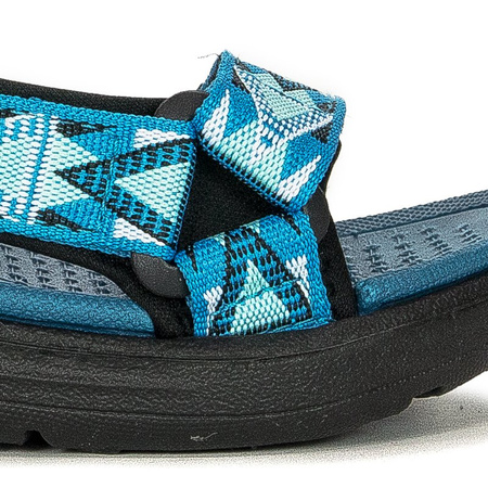 Lee Cooper Sandały dziecięce chłopięce Black-Blue Niebieskie