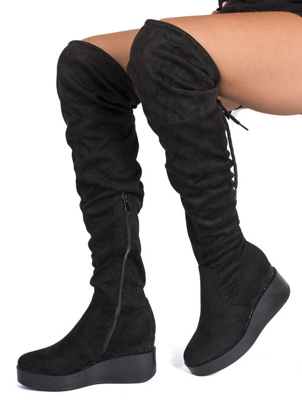 T.Sokolski HX Z21-132 BLK Knee-high Boots