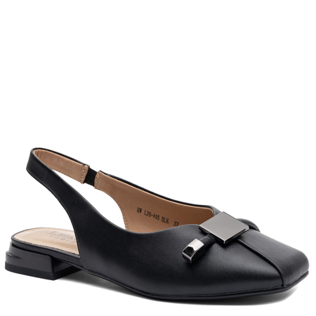 T.Sokolski Leather Women's Slip-On Shoes Black HW-L26-465-BLK