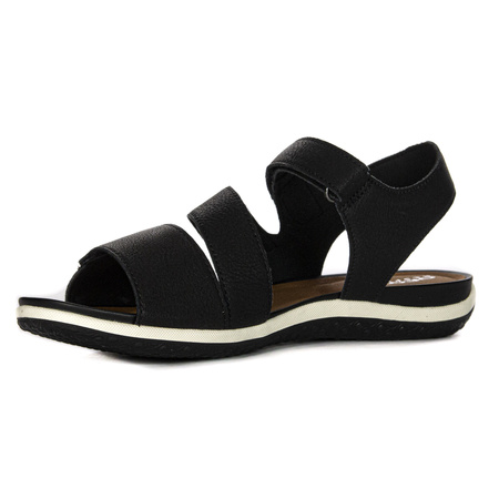 GEOX Sandały damskie na rzepy Black czarne