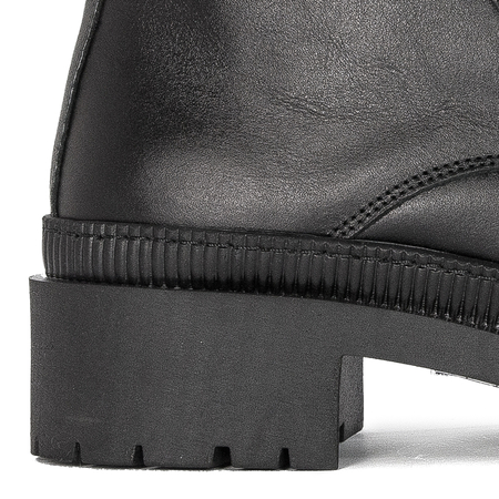 Boccato Women's boots, black leather boots