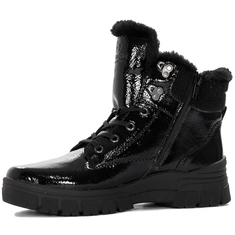 Remonte Women's Black Pattented Warmed Boots