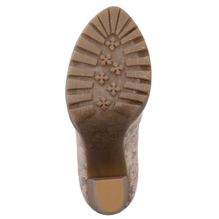 Maciejka Leather Platform Pumps Beige Nude 02629-04-00-1