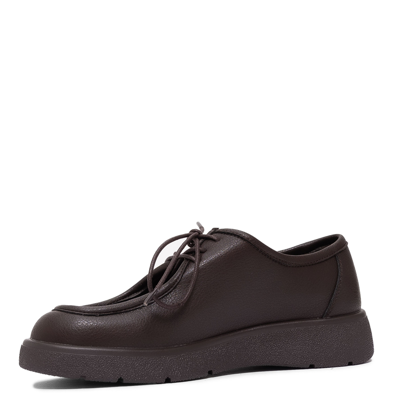 Maciejka Comfortable Leather Lace-Up Shoes Brown K7189-02/00-1