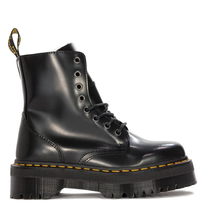 Dr. Martens Botki glany damskie skórzane Jadon Black czarne