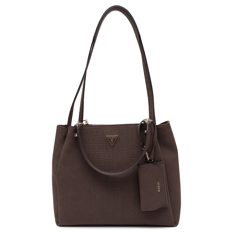 Guess Lorella Torba Damska Klasyczna Tłoczona Brązowa HWCG2306230-ESP