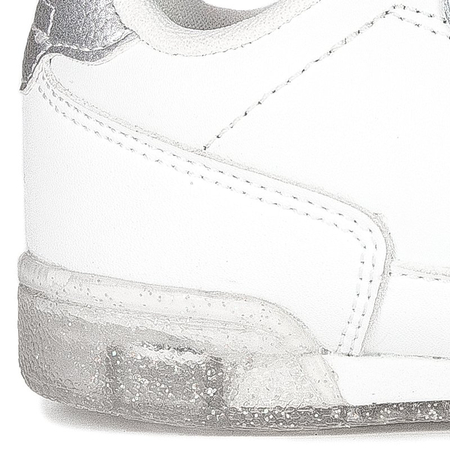 Sneakersy Pepe Jeans PGS30500 800 White Lambert Girl Glitter Kids Białe