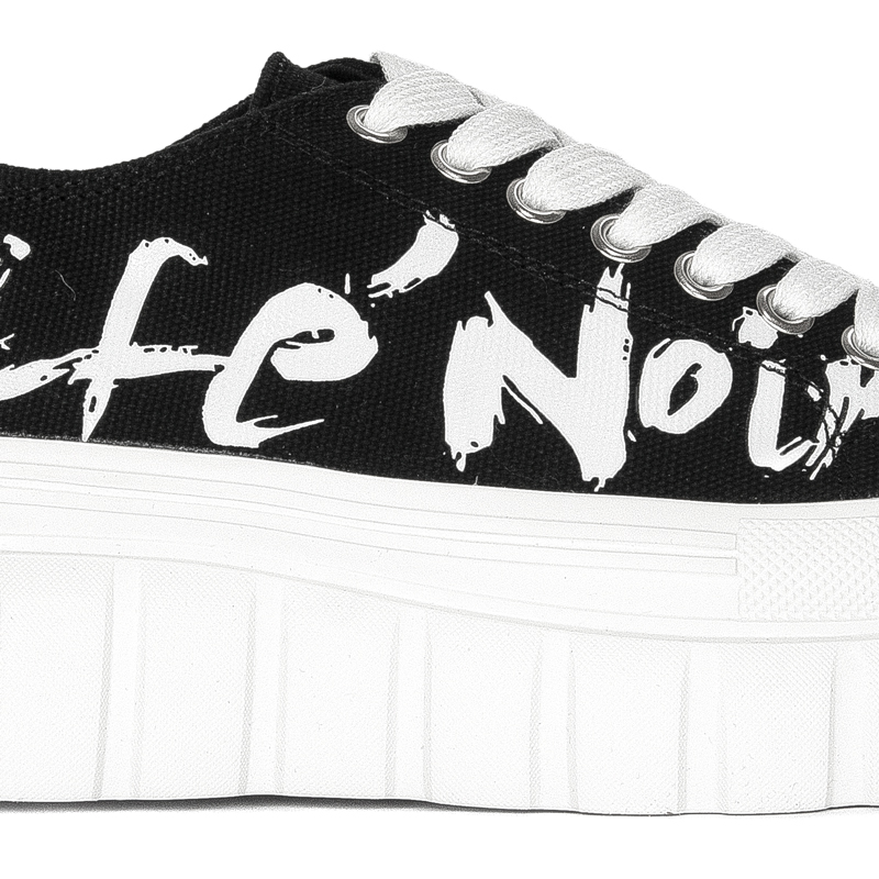 CAFENOIR Trampki Damskie Sneakersy Nero Czarne