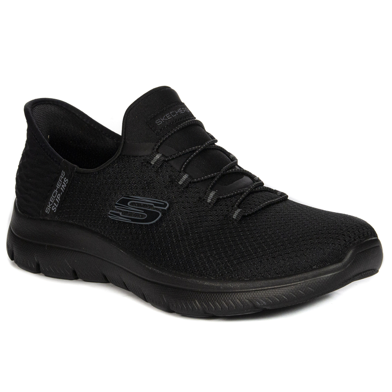 Skechers Sneakersy damskie Slips-Ins Black wsuwane czarne
