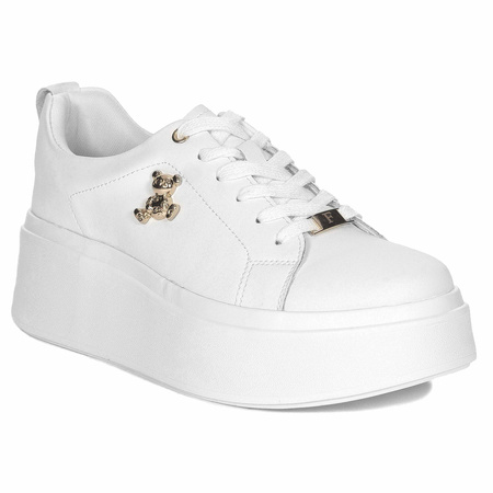 Filippo White Leather Sneakers