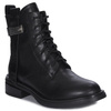 Maciejka Leather Lace-Up Ankle Boots Side Zipper Black N3113-01/00-8N3113-01/00-8