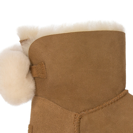 UGG Botki Min Bailey Fuzzy Bow Chestnut 