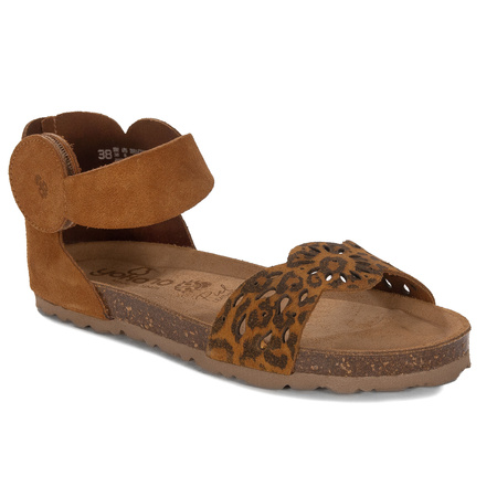 Yokono Women's Brown Leather Sandals
