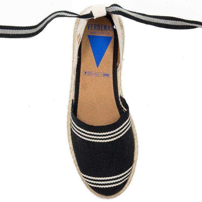 Verbenas 07 0128 0527 Erea Banda Marinera Serraje Crudo+Negro Espadrilles