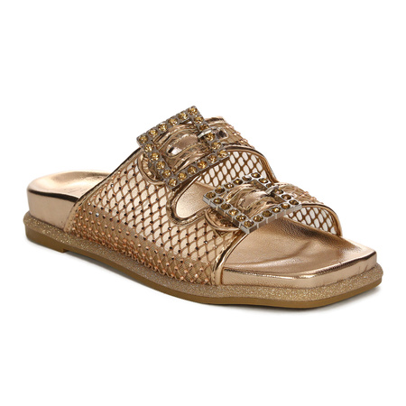 Laura Vita Women's Flip Flops Gold