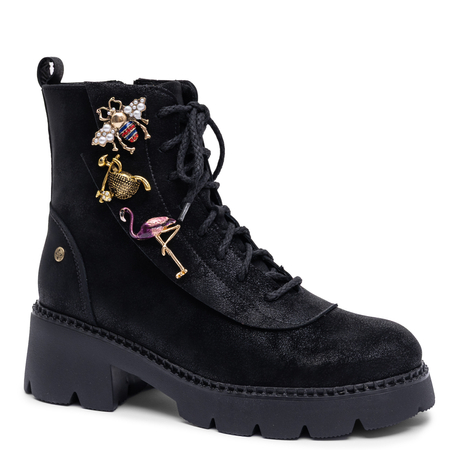 Maciejka Leather Ankle Boots Elegant Black 07656-01/00-8