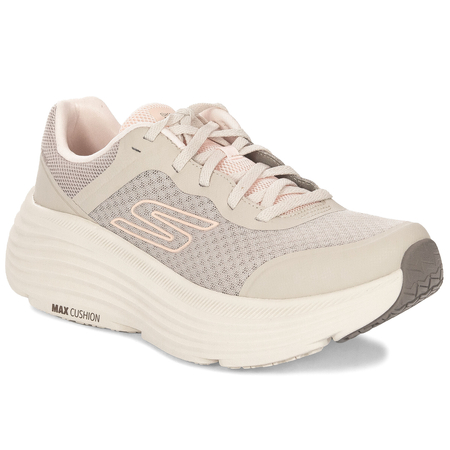 Skechers Max Cushioning Sneakersy Damskie Na Platformie Beżowe 129470-NAT