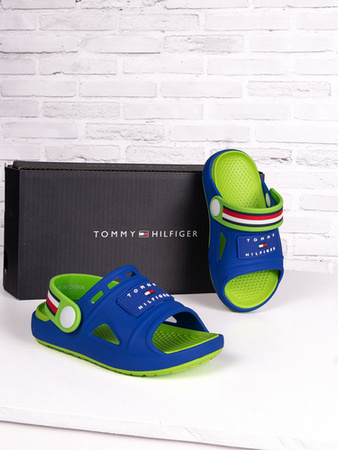 Tommy Hilfiger Kid's Slides Blue Green
