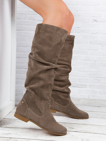 Maciejka 05790-01/00-6 Beige Knee-High Boots