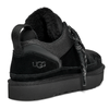 UGG Skórzano-Tekstylne Ocieplane Sneakersy Damskie Na Platformie Czarne W Lowmel Black 1144032 