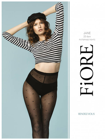 FIORE Jane G5986 patterned tights 20 DEN Black