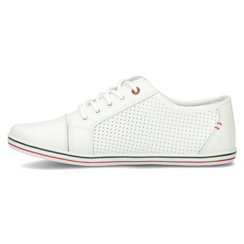 Filippo White Flat Shoes