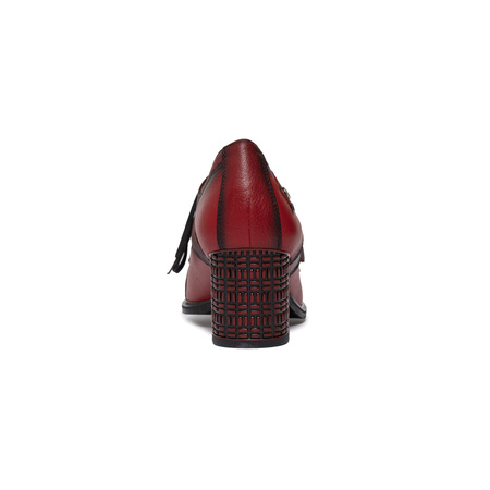 Maciejka Women's Lace-Up High-Heeled Shoes Red