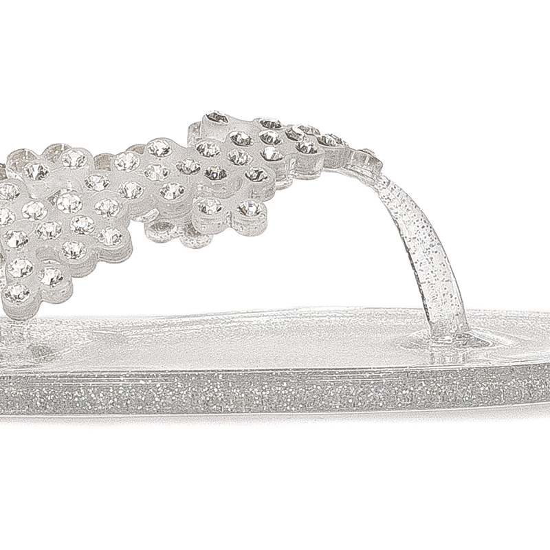 Sca'viola Women's Silver flip-flops slippers