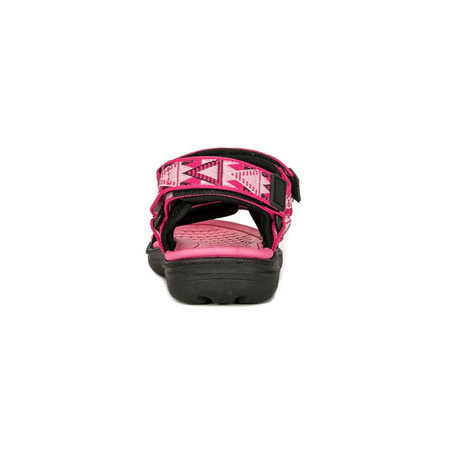Lee Cooper Sandały dziecięce dziewczęce na rzepy Black Fuxia