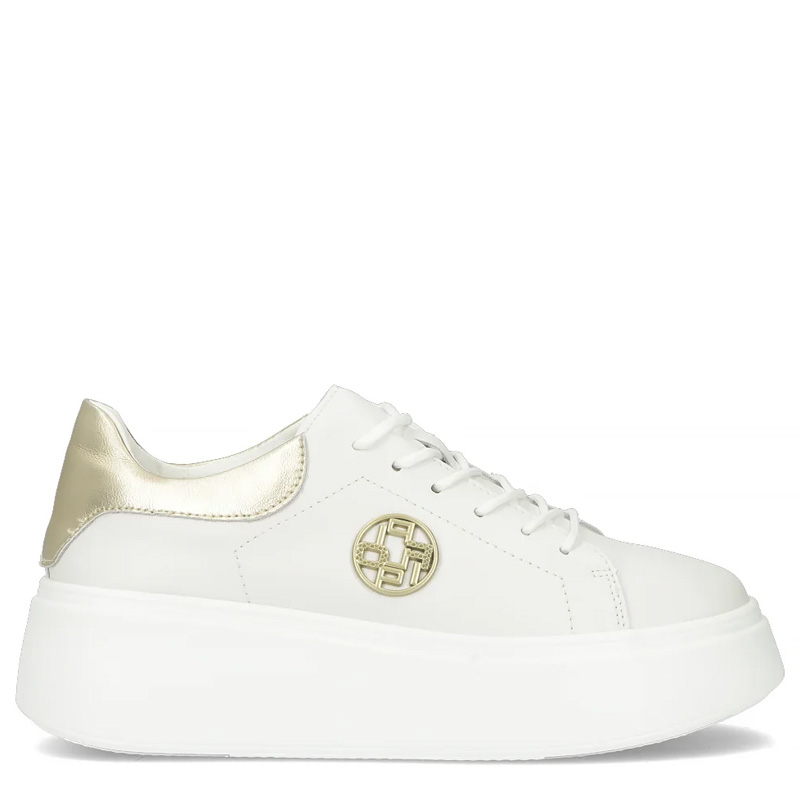Filippo Women's Leather Platform Sneakers White DP6058-26-WH
