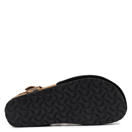Maciejka Leather Closed-Toe Sandals Adjustable Strap Black & Leopard H7365-01/00-0