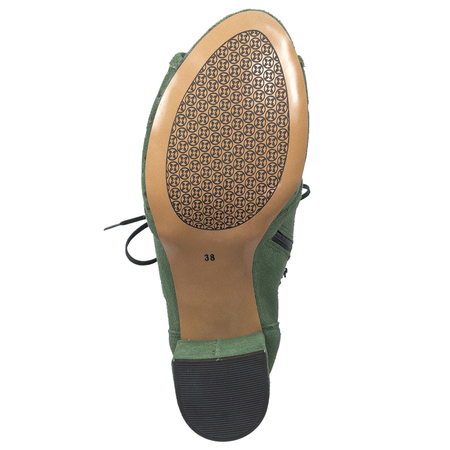 Maciejka bottle green Women's Lace-Up Boots