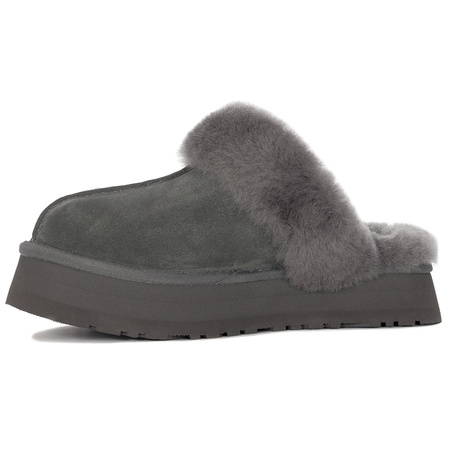UGG Kapcie damskie na platformie Disquette Charcoal